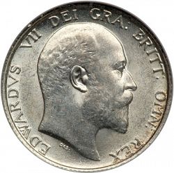 Large Obverse for Shilling 1909 coin