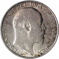 Large Obverse for Shilling 1910 coin