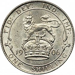 Large Reverse for Shilling 1906 coin