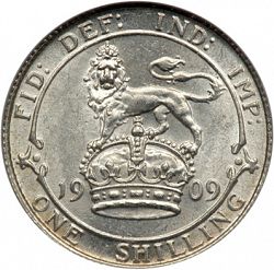 Large Reverse for Shilling 1909 coin