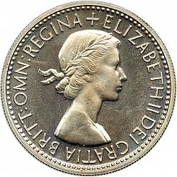 Large Obverse for Shilling 1953 coin