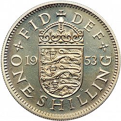 Large Reverse for Shilling 1953 coin