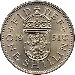 Large Reverse for Shilling 1954 coin