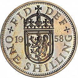 Large Reverse for Shilling 1958 coin
