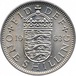 Large Reverse for Shilling 1963 coin