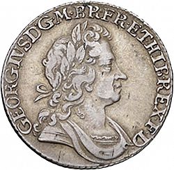 Large Obverse for Shilling 1725 coin