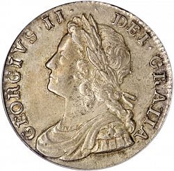 Large Obverse for Shilling 1734 coin