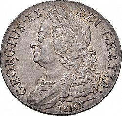 Large Obverse for Shilling 1745 coin