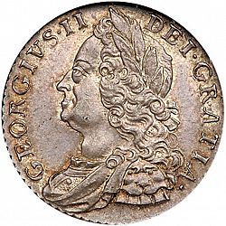 Large Obverse for Shilling 1758 coin
