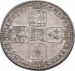 Large Reverse for Shilling 1745 coin