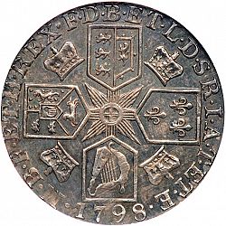 Large Reverse for Shilling 1798 coin