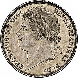 Large Obverse for Shilling 1821 coin
