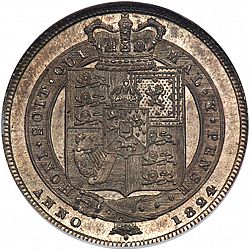 Large Reverse for Shilling 1824 coin
