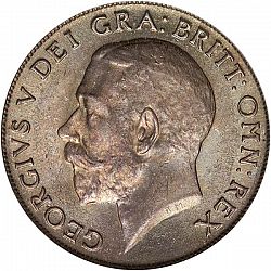 Large Obverse for Shilling 1918 coin