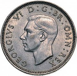 Large Obverse for Shilling 1944 coin
