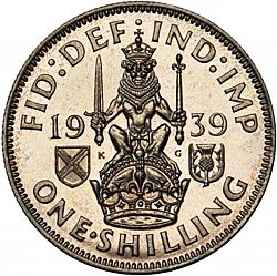 Large Reverse for Shilling 1939 coin