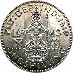 Large Reverse for Shilling 1943 coin