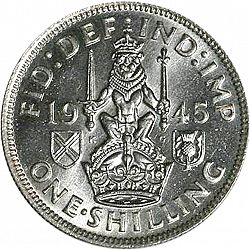 Large Reverse for Shilling 1945 coin