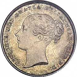 Large Obverse for Shilling 1849 coin