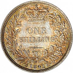 Large Reverse for Shilling 1841 coin