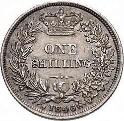 Large Reverse for Shilling 1846 coin