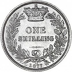 Large Reverse for Shilling 1877 coin