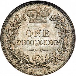 Large Reverse for Shilling 1881 coin