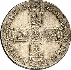 Large Reverse for Shilling 1695 coin