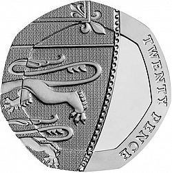 Large Reverse for 20p 2013 coin