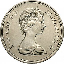 Large Obverse for 25p 1972 coin