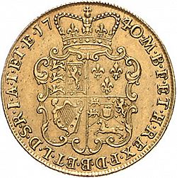 Large Reverse for Two Guineas 1740 coin