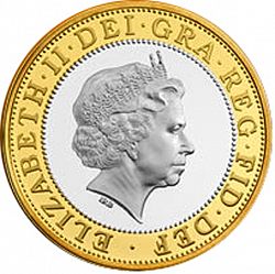 Large Obverse for £2 2000 coin