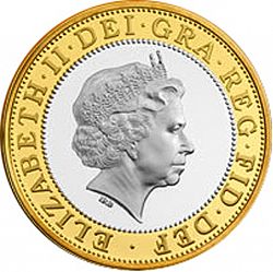 Large Obverse for £2 2010 coin