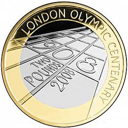 Large Reverse for £2 2008 coin