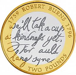 Large Reverse for £2 2009 coin