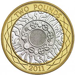 Large Reverse for £2 2011 coin