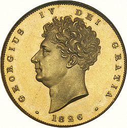 Large Obverse for Two Pounds 1826 coin