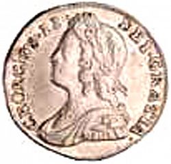 Large Obverse for Twopence 1732 coin