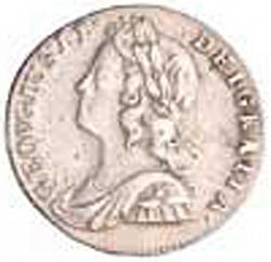 Large Obverse for Twopence 1735 coin