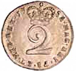 Large Reverse for Twopence 1732 coin