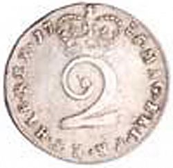 Large Reverse for Twopence 1735 coin