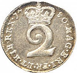 Large Reverse for Twopence 1780 coin