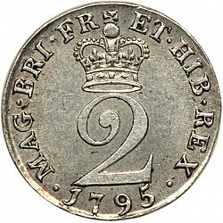 Large Reverse for Twopence 1795 coin