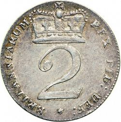 Large Reverse for Twopence 1820 coin