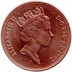 Large Obverse for 2p 1992 coin