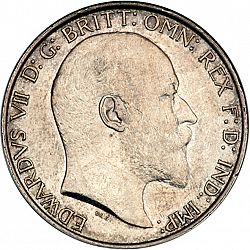 Large Obverse for Florin 1907 coin