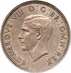 Large Obverse for Florin 1937 coin