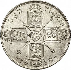Large Reverse for Florin 1918 coin