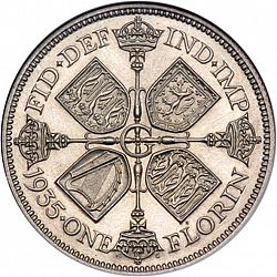 Large Reverse for Florin 1935 coin