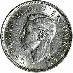 Large Obverse for Florin 1945 coin